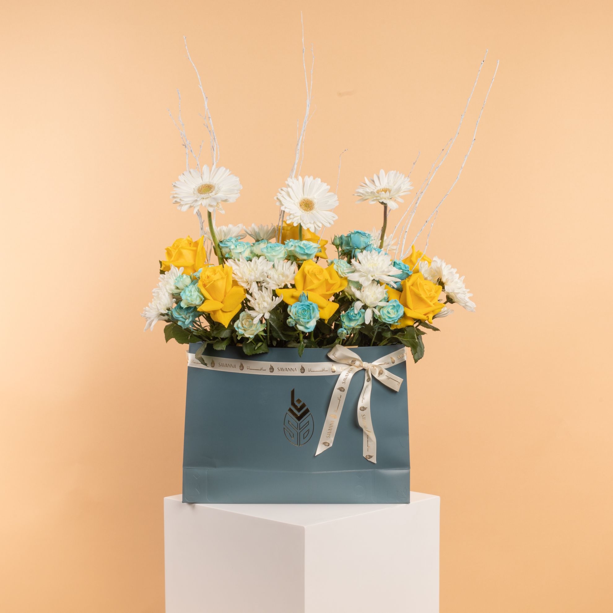 Picture of Welcome Baby Boy  Flowers Bag | Balloon
