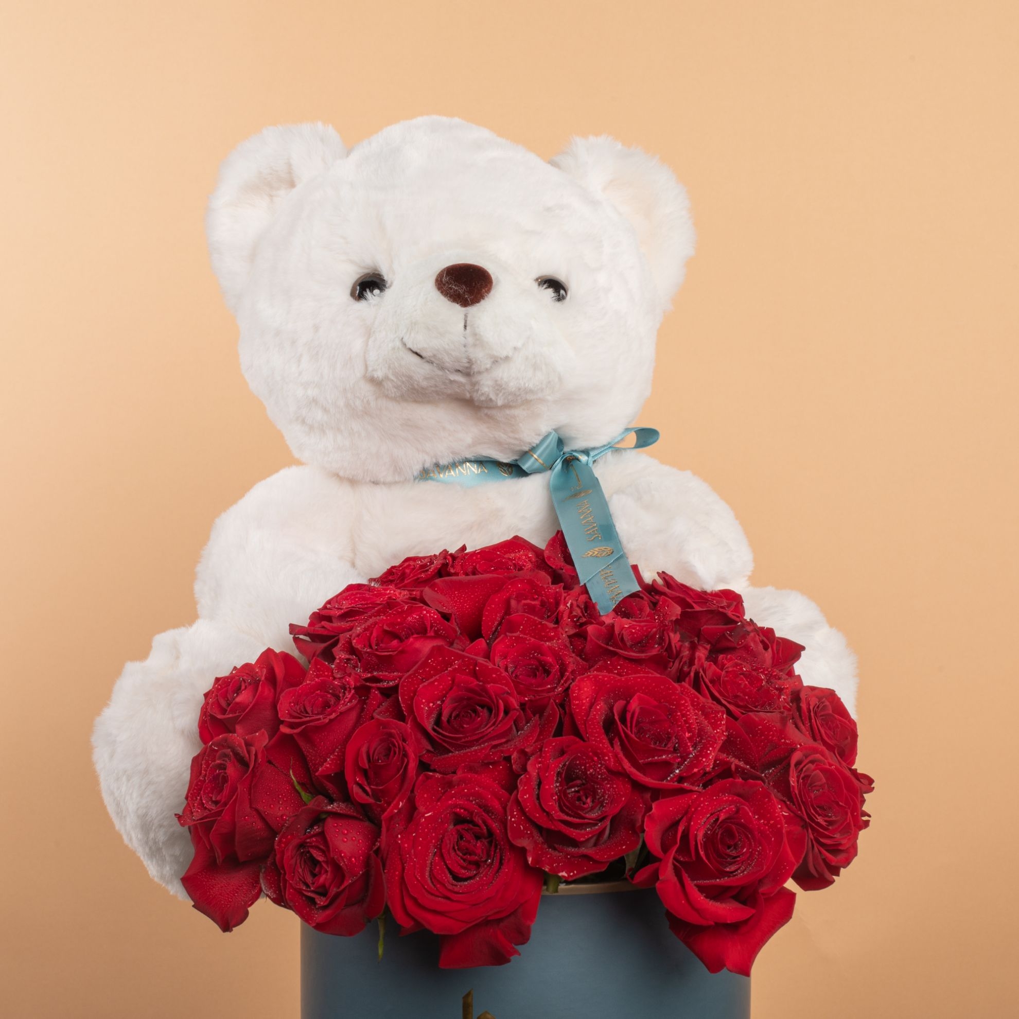 Picture of Savanna Birthday Flowers  Gift |Teddy Bear| Balloon