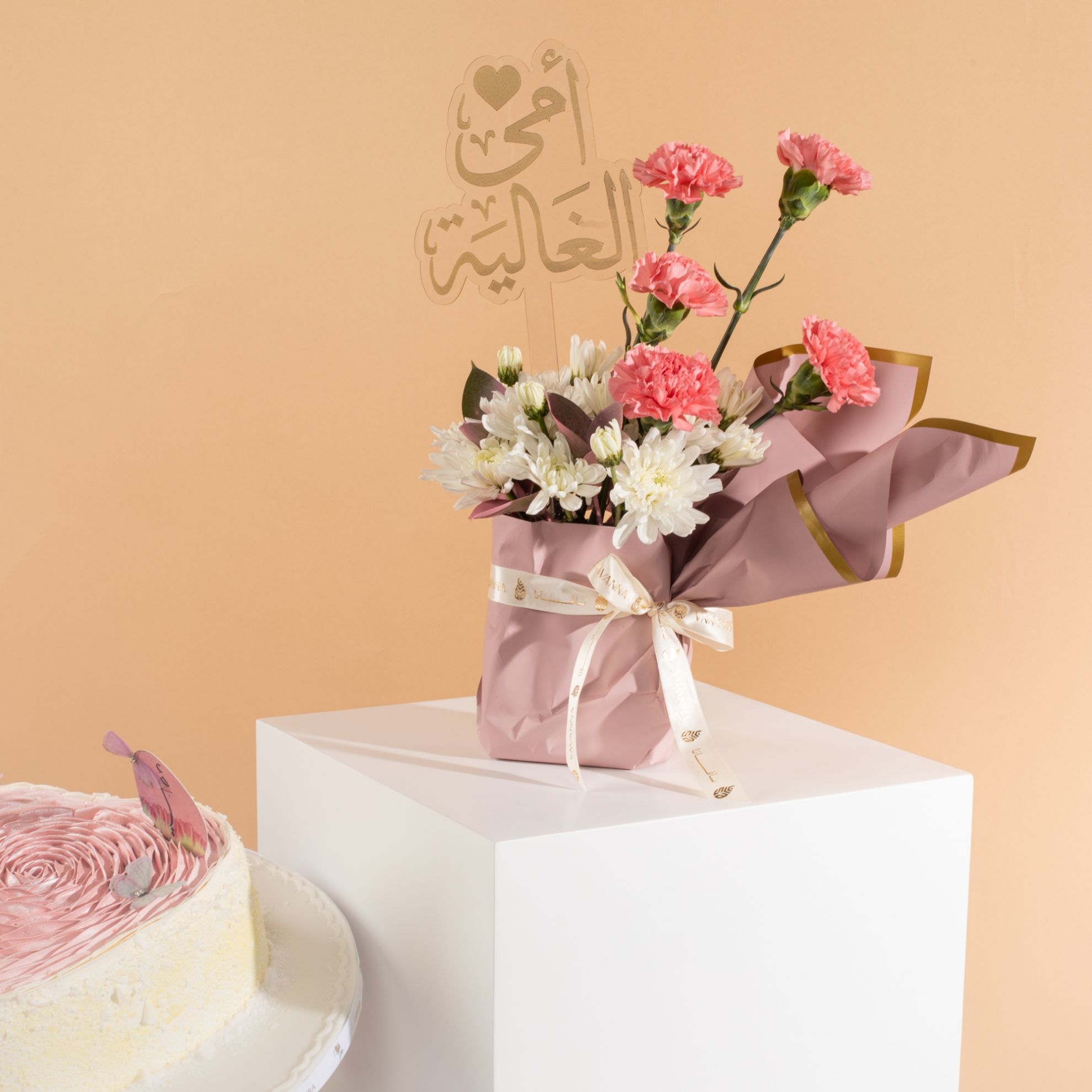 Picture of Opers Heart Cake For Mom |Chocolate and Vanilla