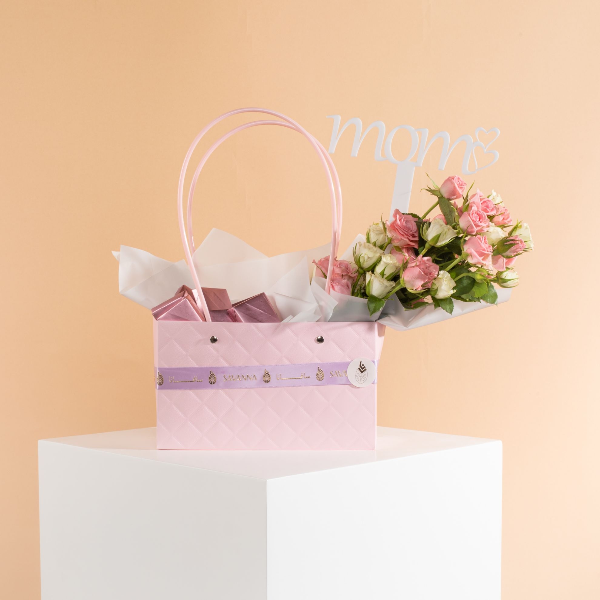 Picture of Savanna Mom Flowers Bag |Chocolate
