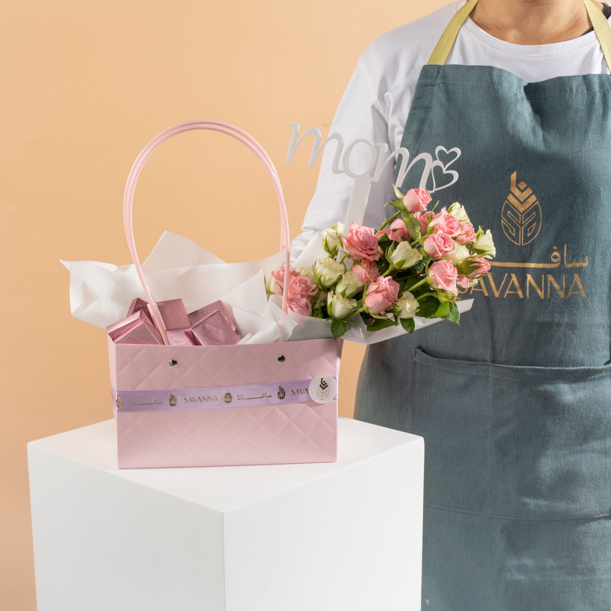 Picture of Savanna Mom Flowers Bag |Chocolate