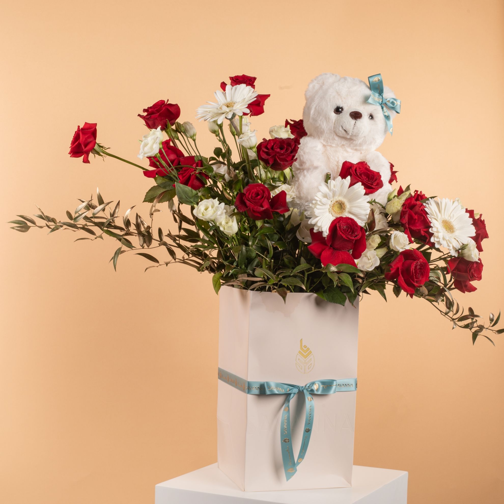 Picture of Savanna Birthday Flowers Bag| Teddy Bear