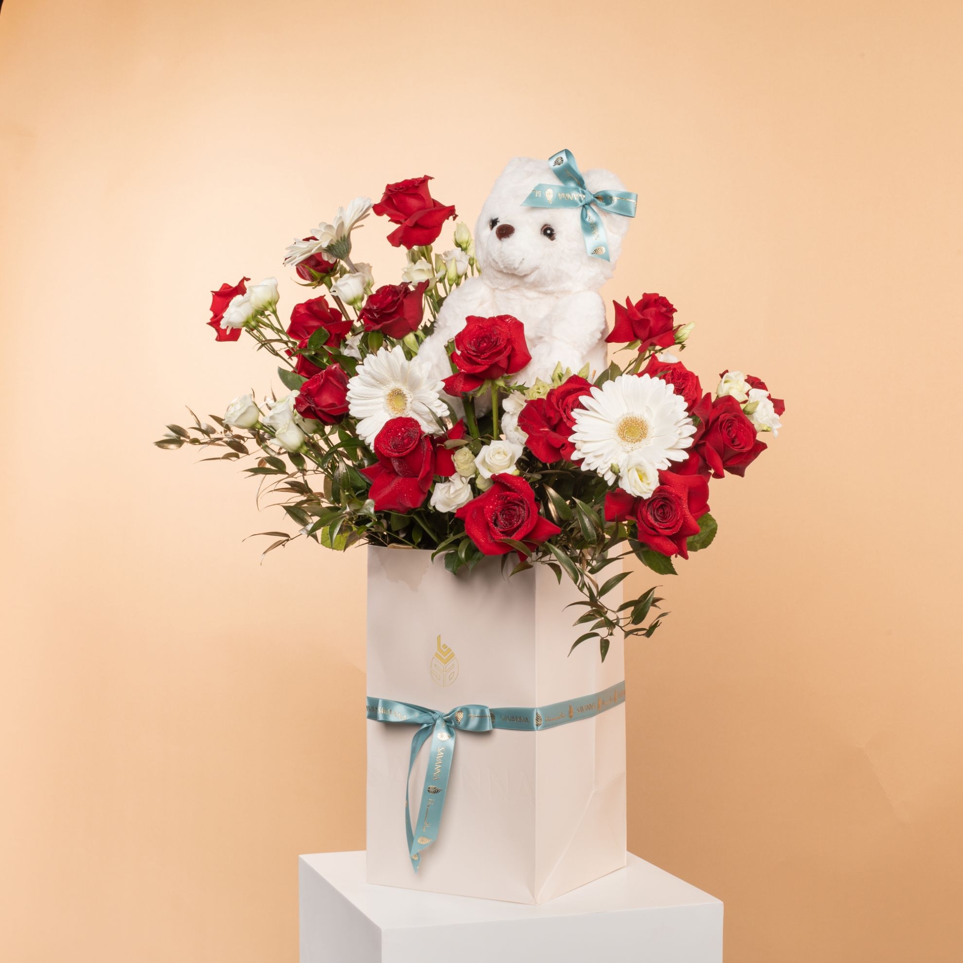 Picture of Savanna Birthday Flowers Bag| Teddy Bear