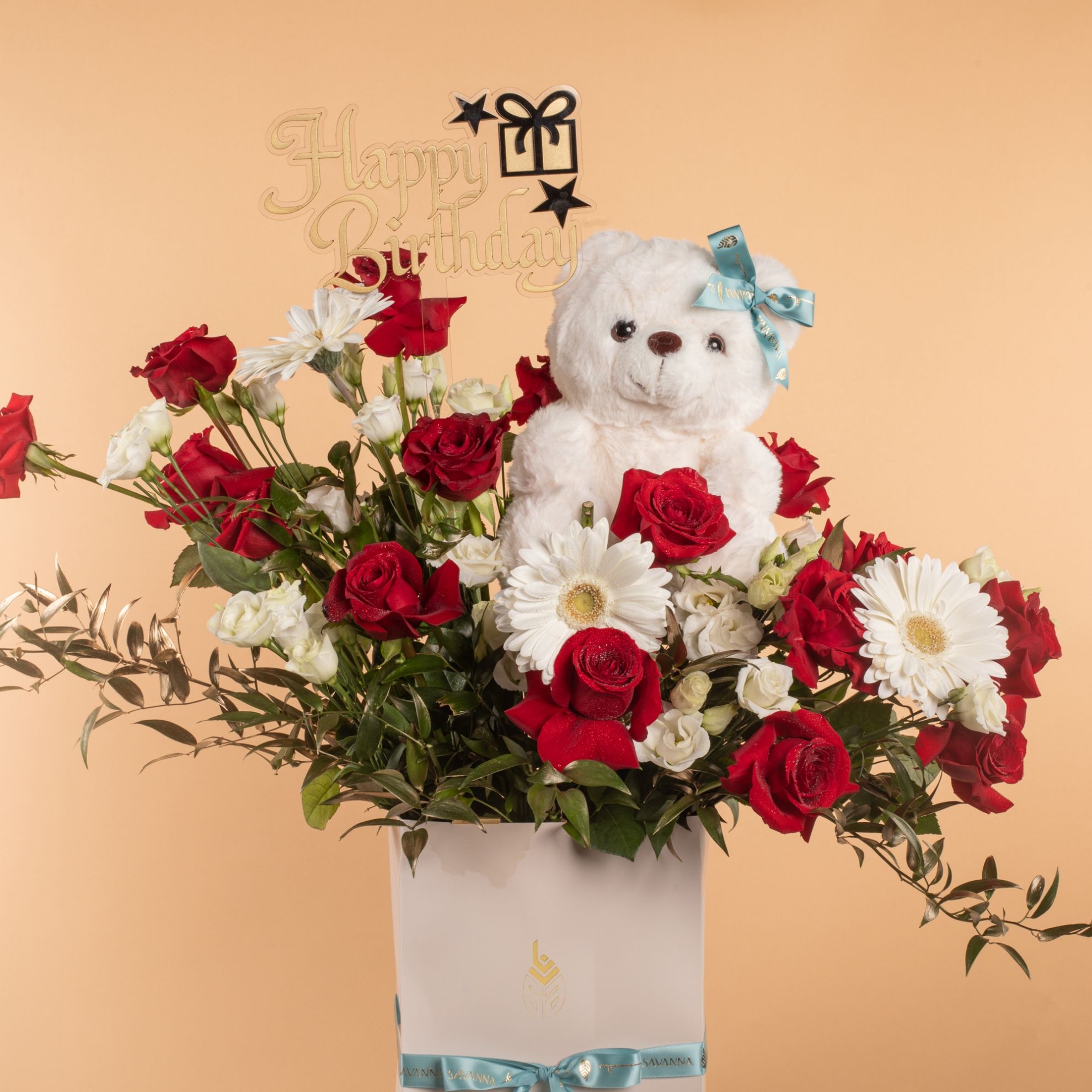 Picture of Savanna Birthday Flowers Bag| Teddy Bear