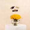 Picture of Graduation vase |20 Yellow Roses