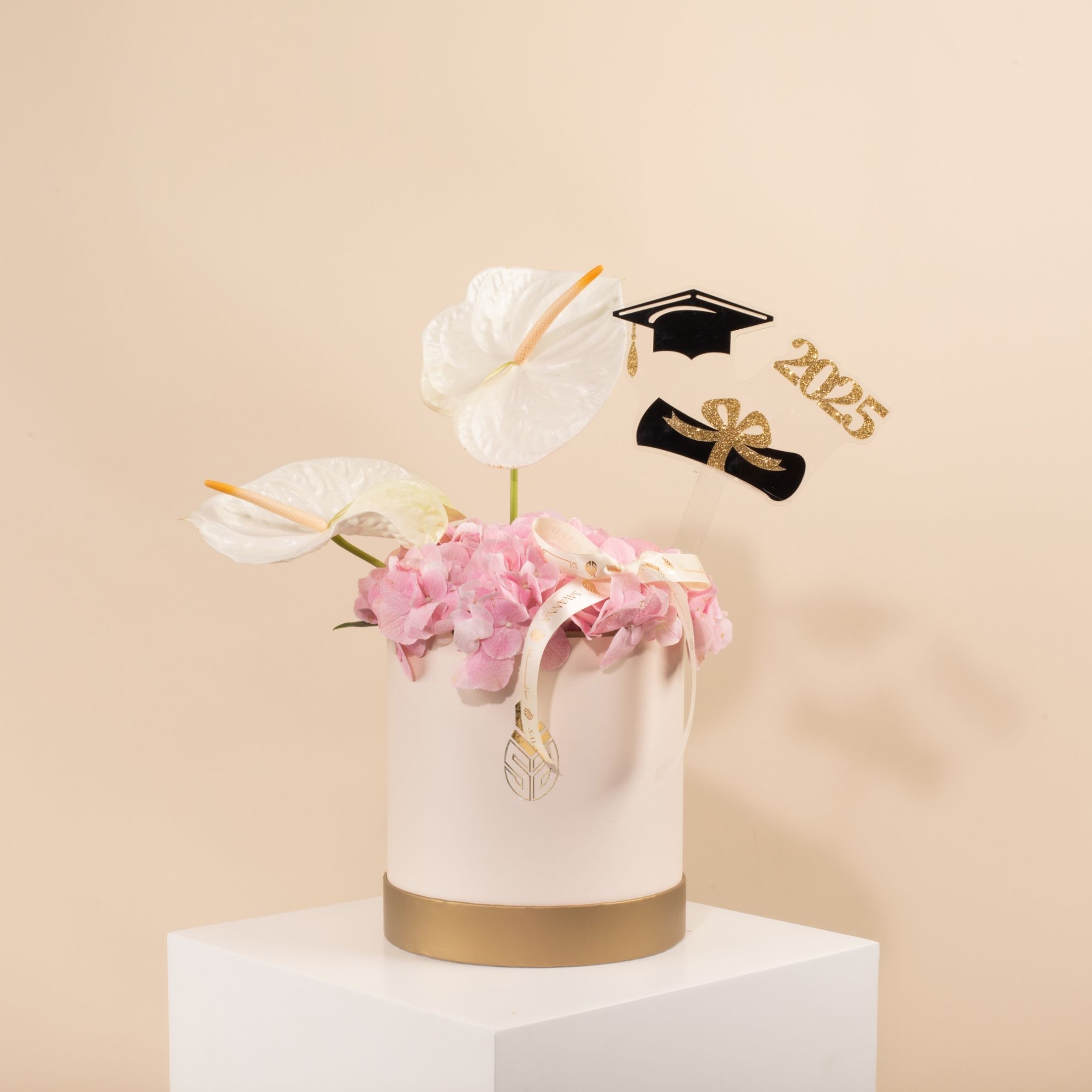 Picture of Graduation Flowers Box |Hydrangea Pink