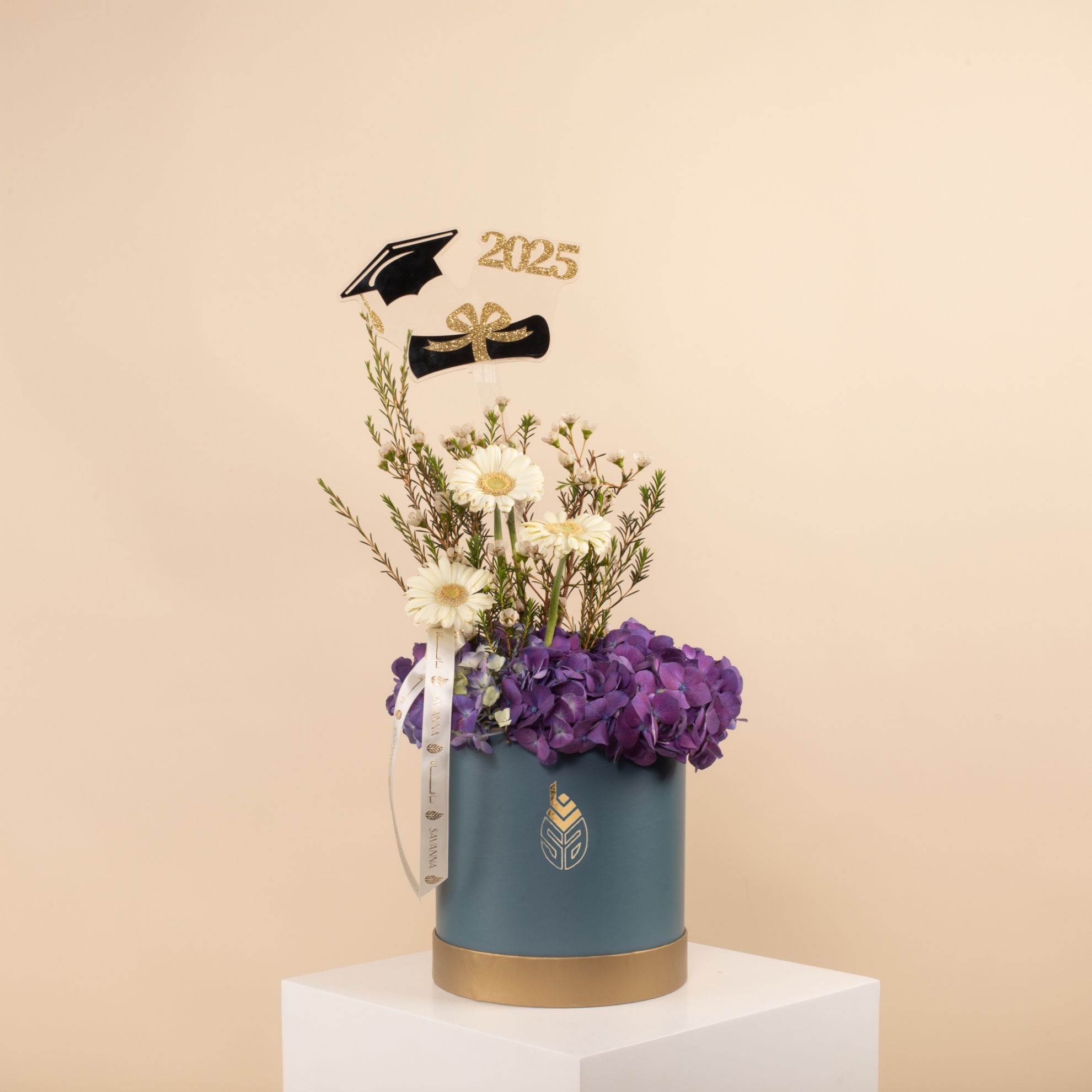 Picture of Graduation Flowers Box |Hydrangea Purple