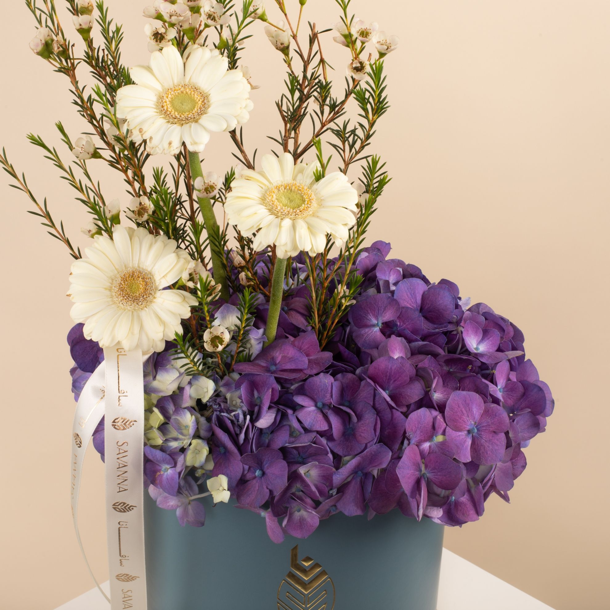Picture of Graduation Flowers Box |Hydrangea Purple