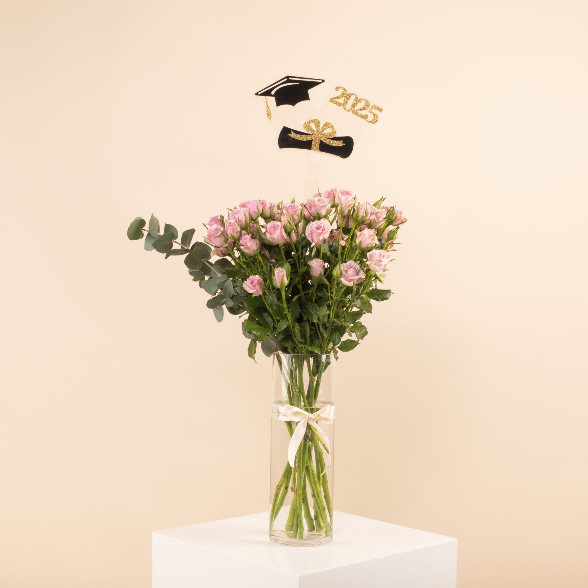 Picture of Graduation vase |Baby Rose Purple