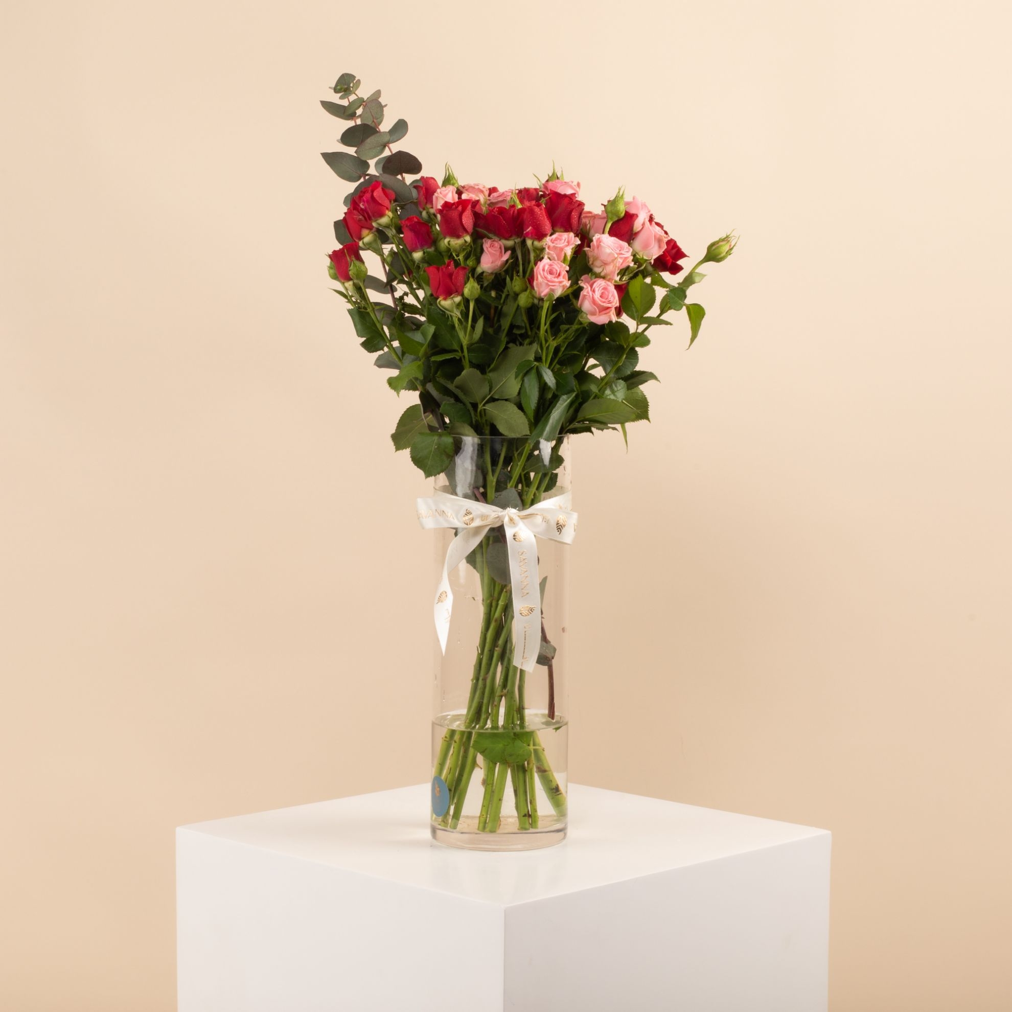 Picture of Graduation Vase |Baby Rose red & pink