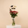 Picture of Graduation Vase |Baby Rose red & pink