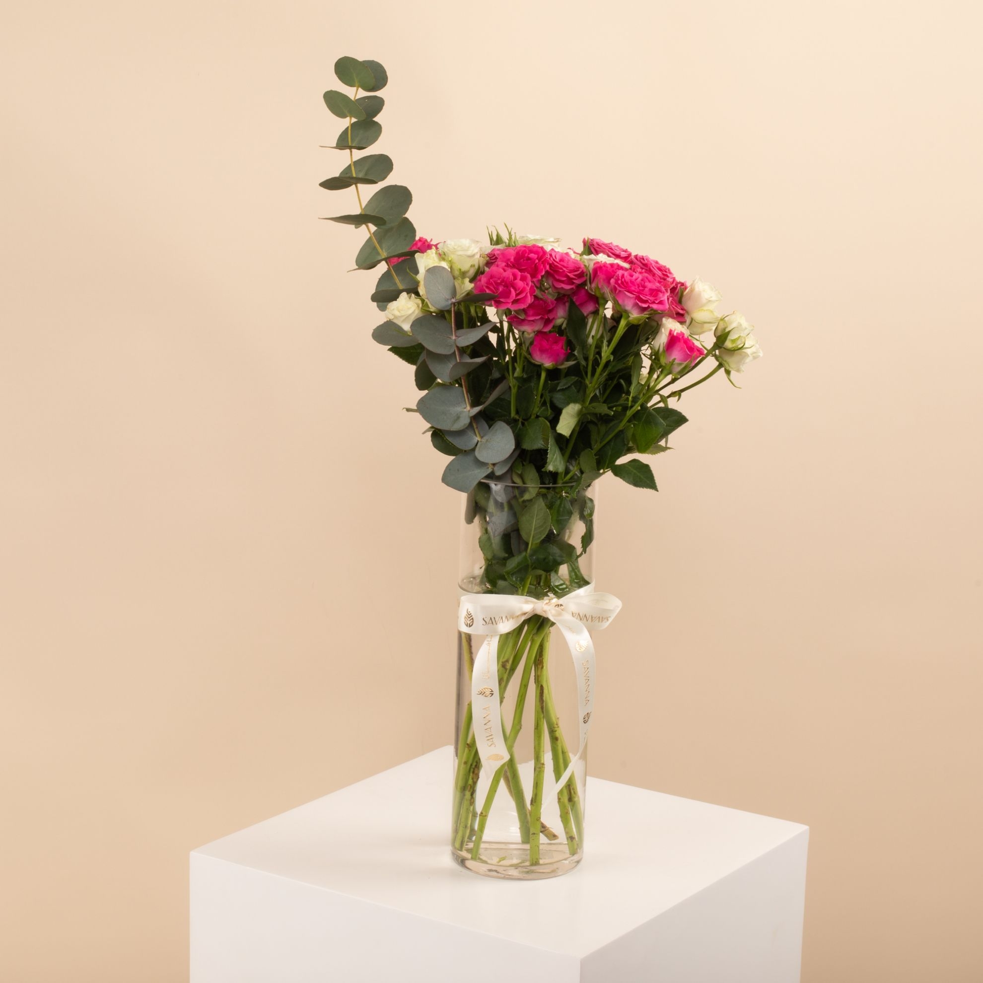 Picture of Graduation Vase | Baby Rose FuD38:D39chsia & White