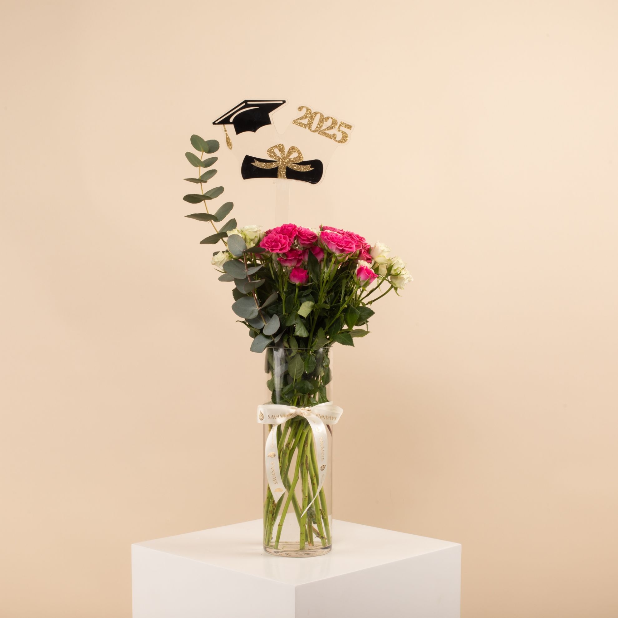 Picture of Graduation Vase | Baby Rose FuD38:D39chsia & White