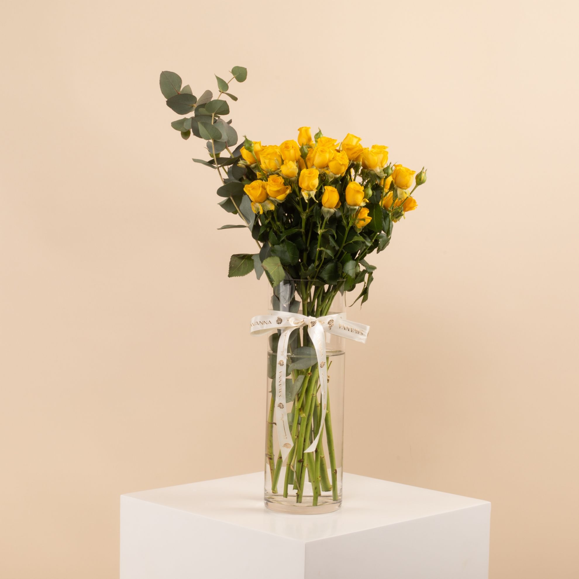 Picture of Graduation Vase |Baby Rose Yellow