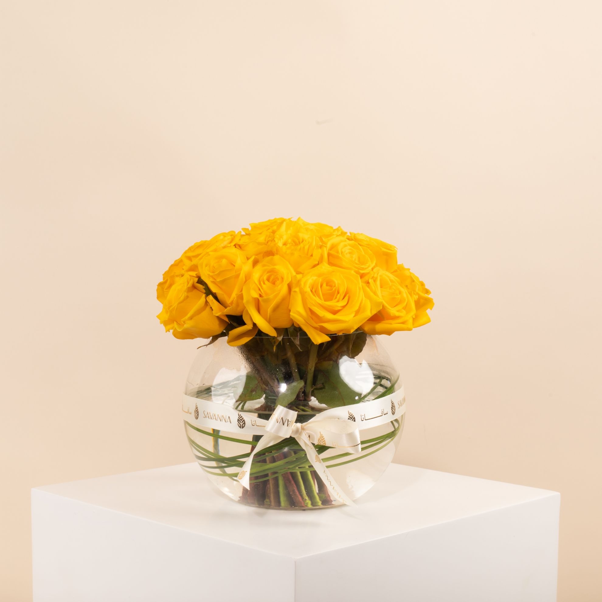 Picture of Savanna Vase | Yellow Roses