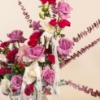 Picture of Savanna Glass Vase Purple Roses