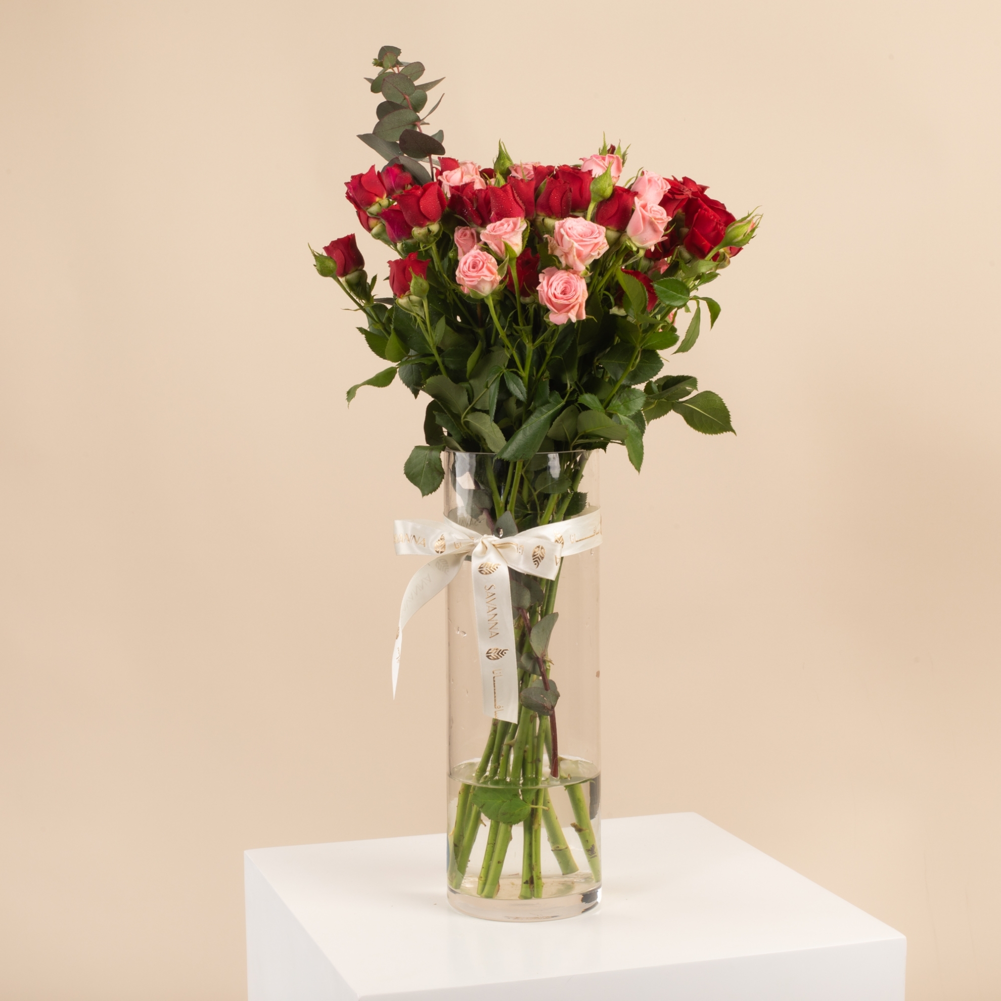 Picture of Birthday  Vase |Baby Rose Red & Pink