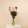Picture of Birthday  Vase | Baby Rose Fuchsia & White