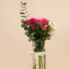 Picture of Birthday  Vase | Baby Rose Fuchsia & White