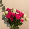 Picture of Birthday  Vase | Baby Rose Fuchsia & White