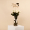 Picture of Birthday  Vase |  25 white Roses