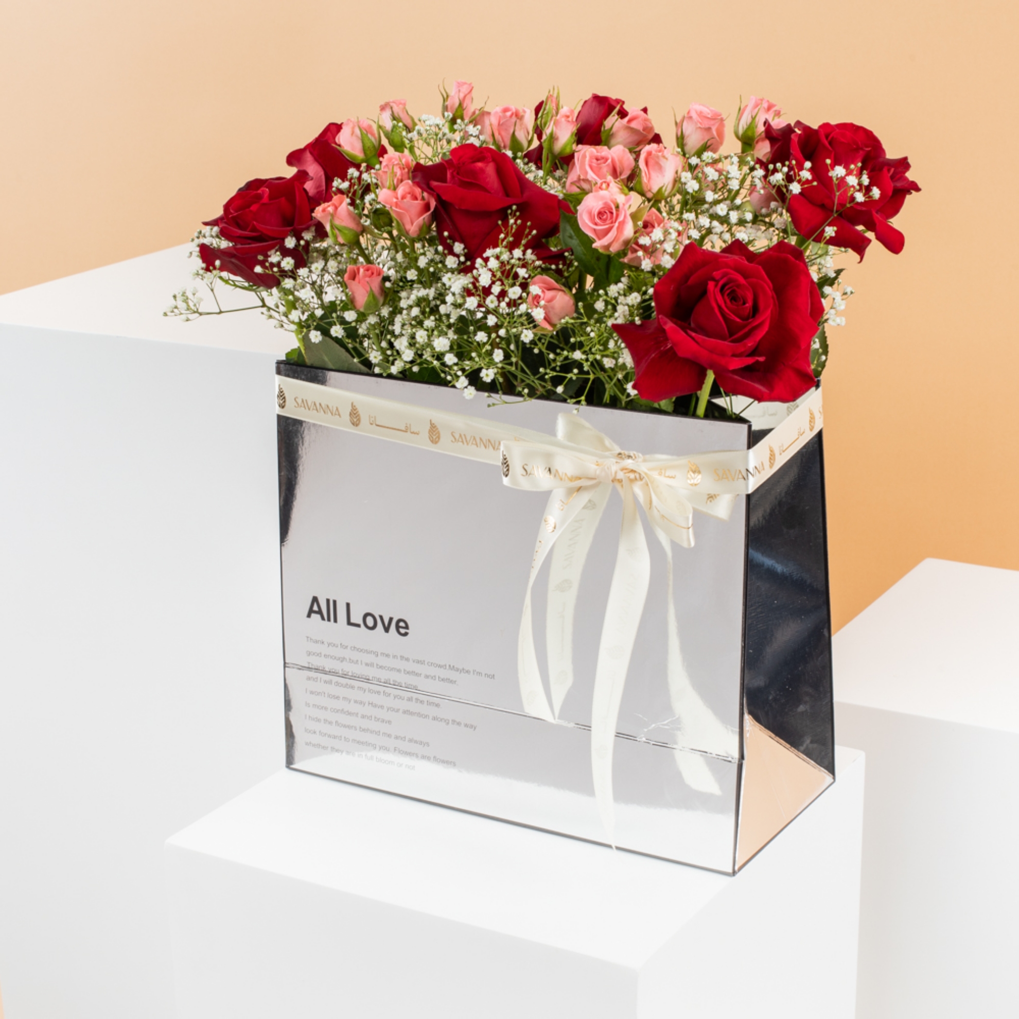 Picture of Savanna Flowers Bag |Red Rose Gypso White