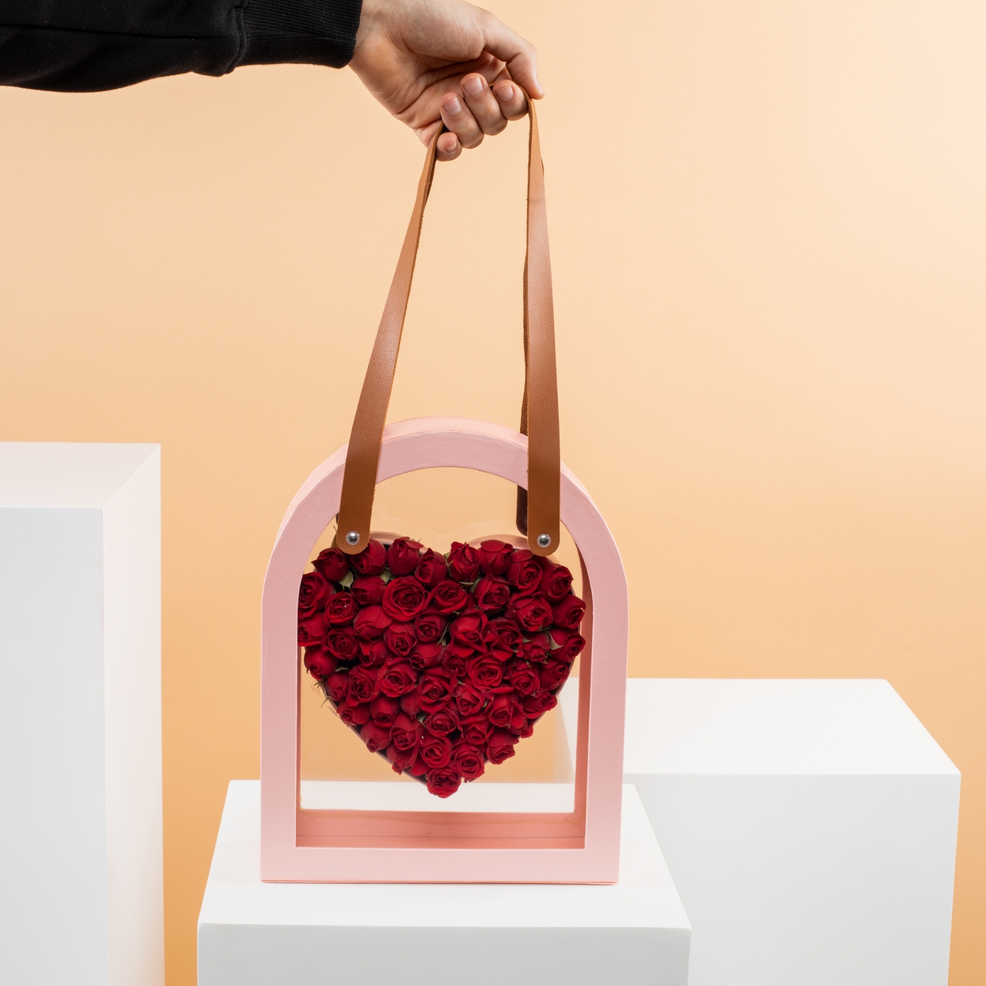 Picture of Pink Heart Bag | Baby Red Rose