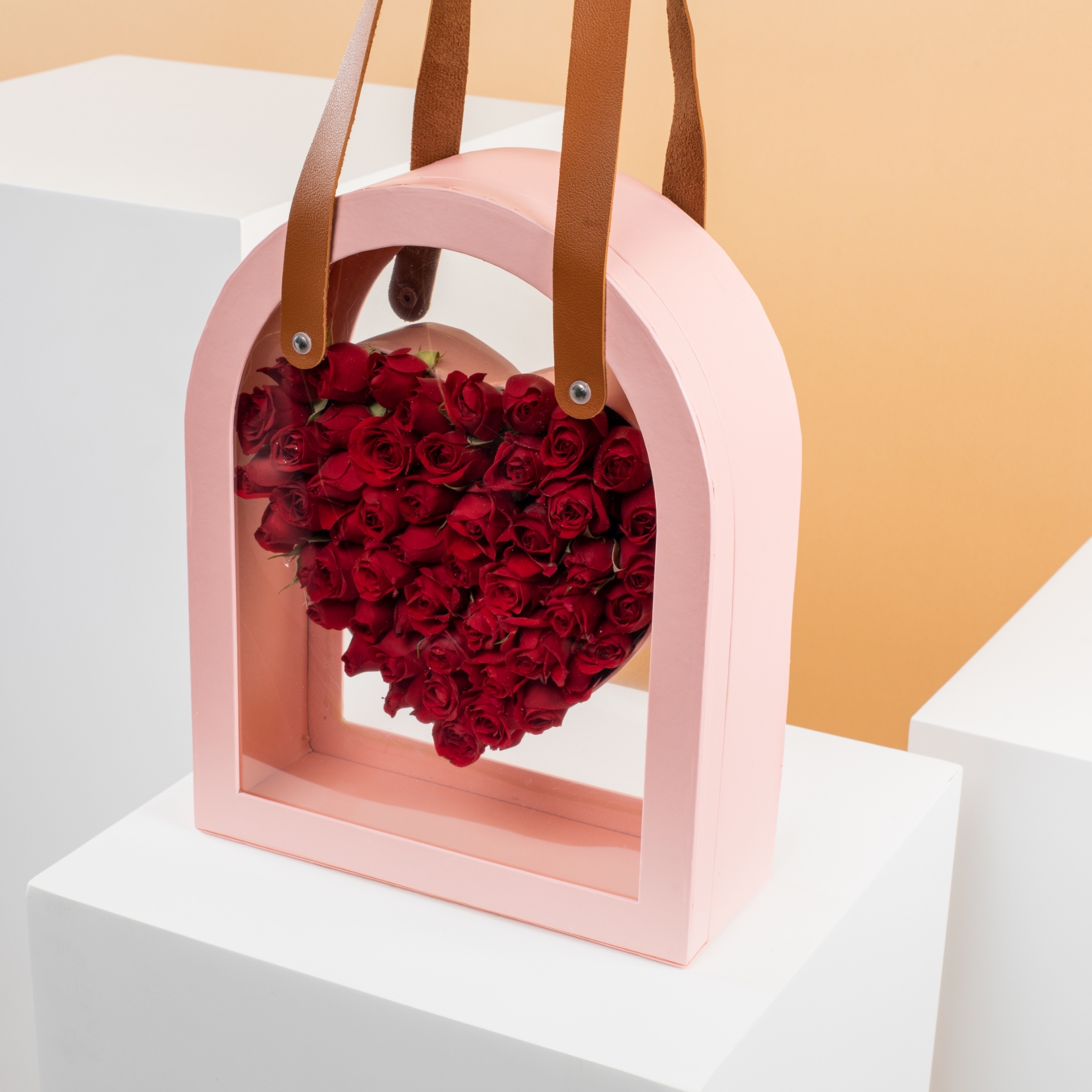 Picture of Pink Heart Bag | Baby Red Rose