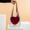 Picture of White Heart Bag | Baby Red Rose
