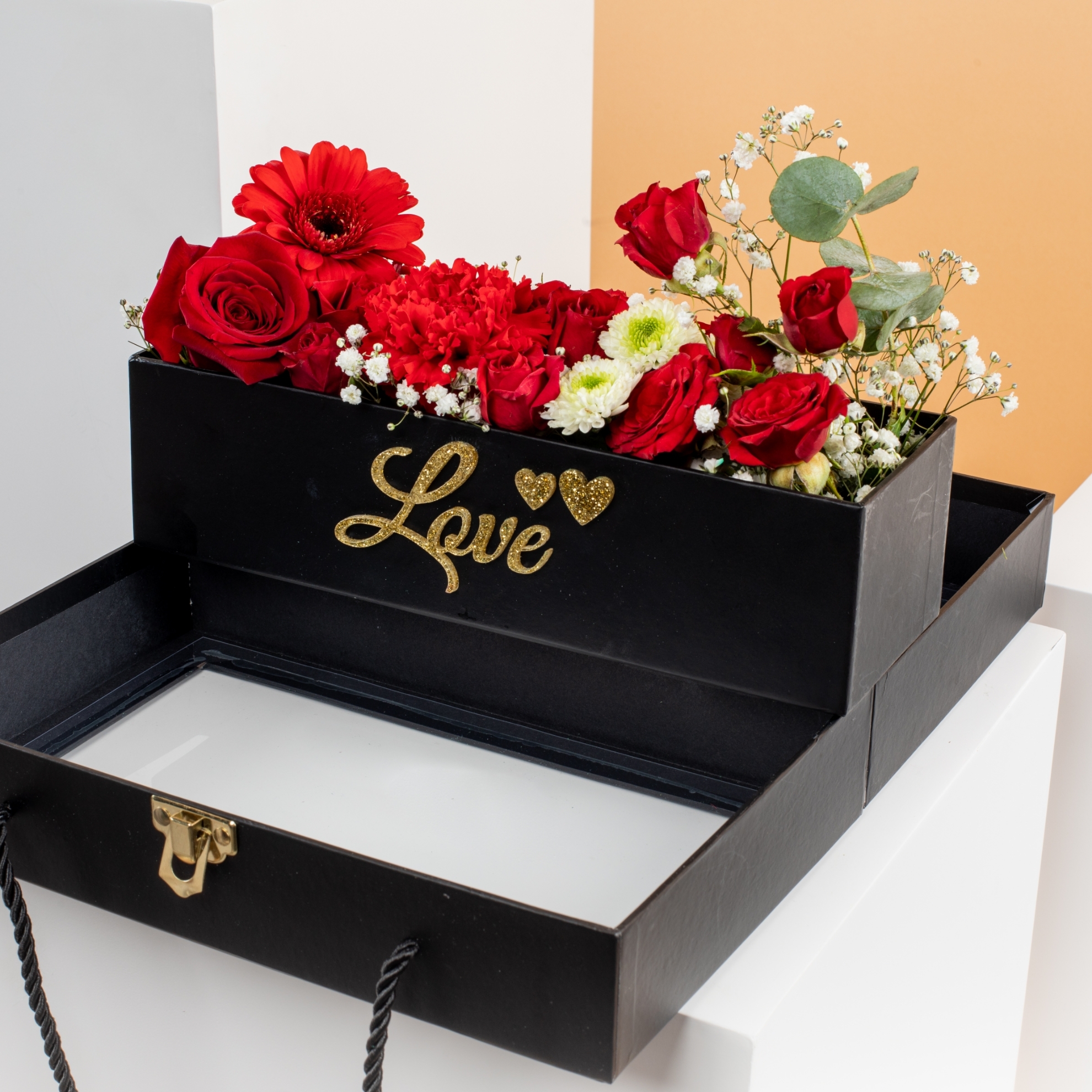 Picture of Savanna Love Black Bag |Red Rose
