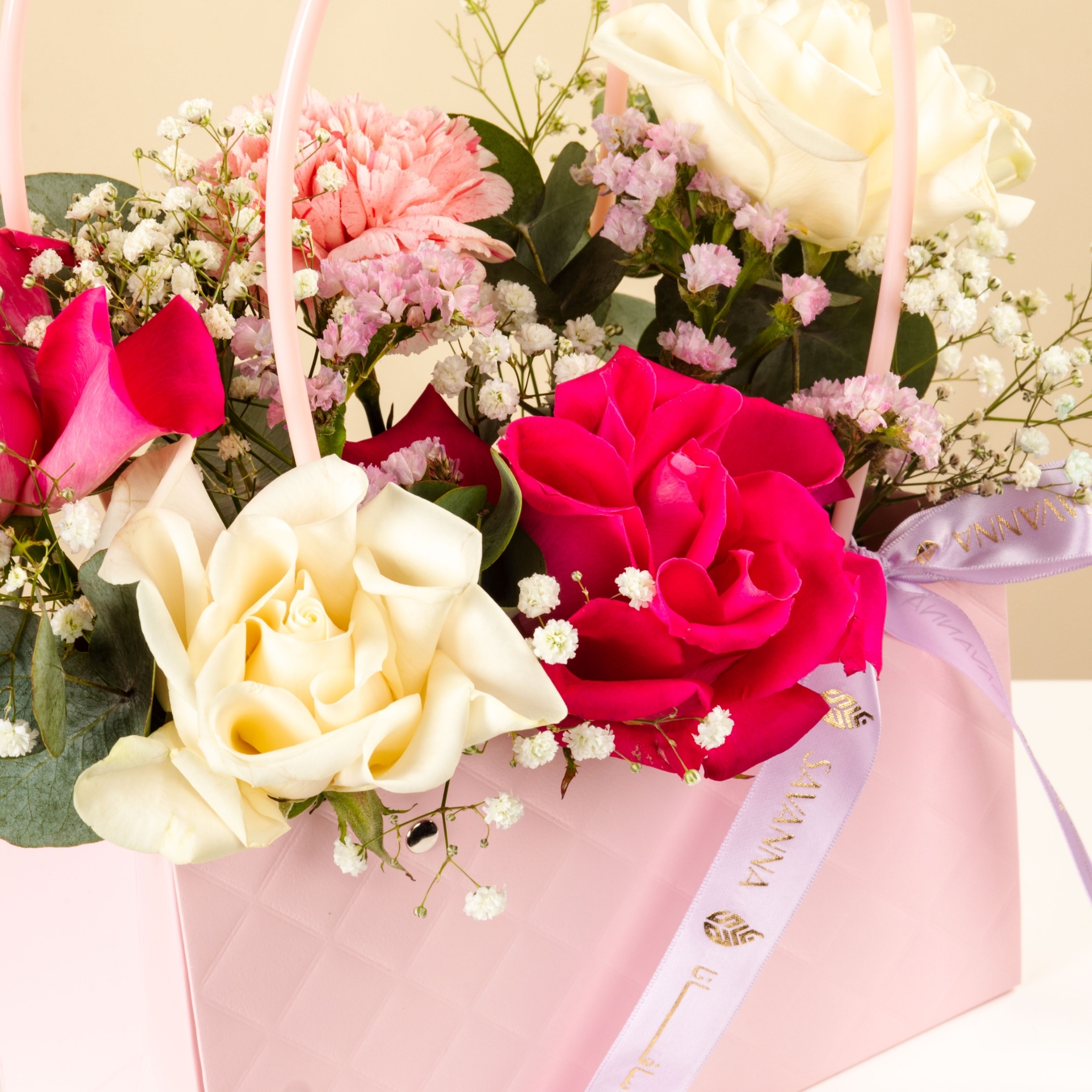 Picture of Savanna Pink Flowers Bag | Graduation Balloon