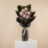 Picture of Sanna Pink Roses Bouquet | Purple Gypso