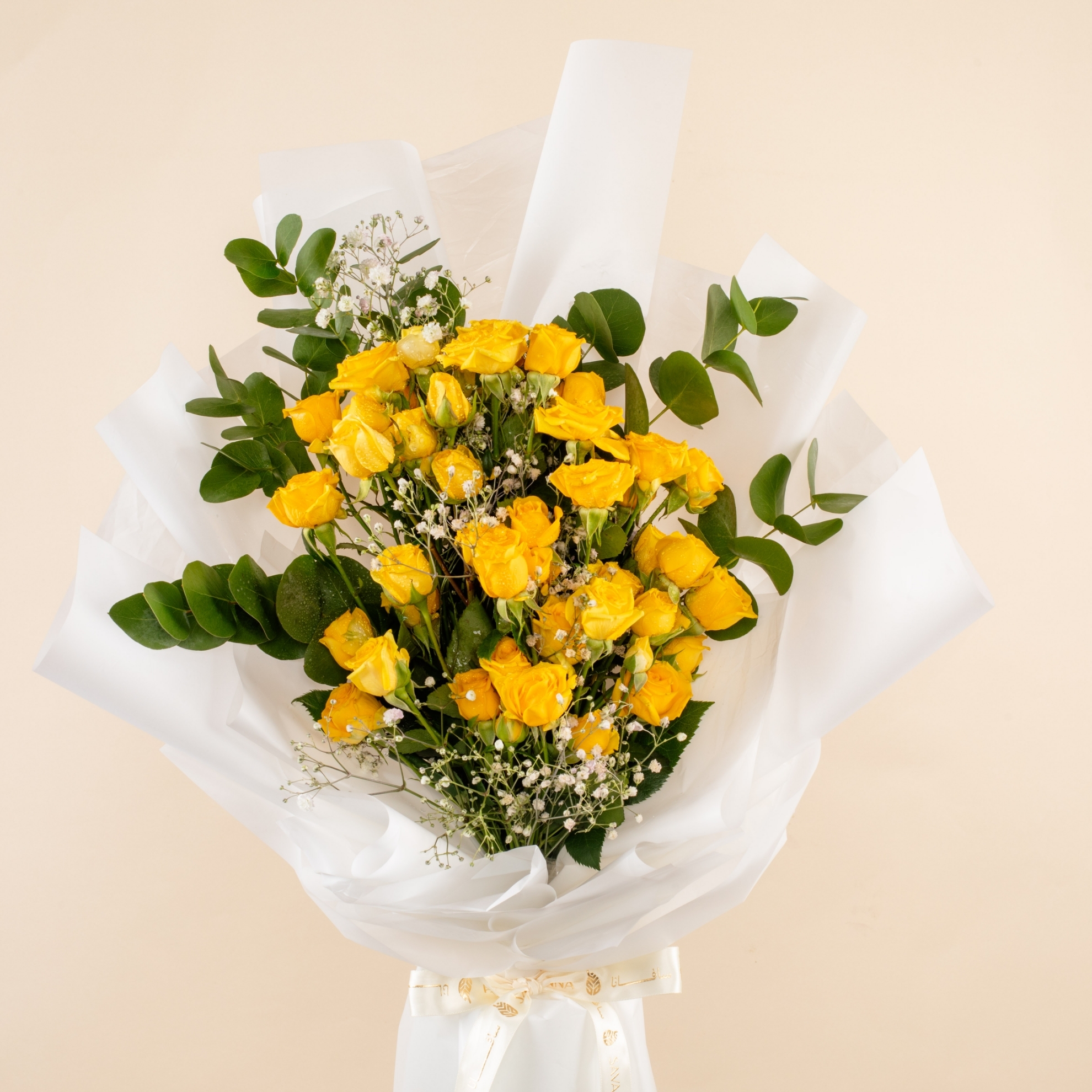 Picture of Baby Rose Yellow Hand Bouquet