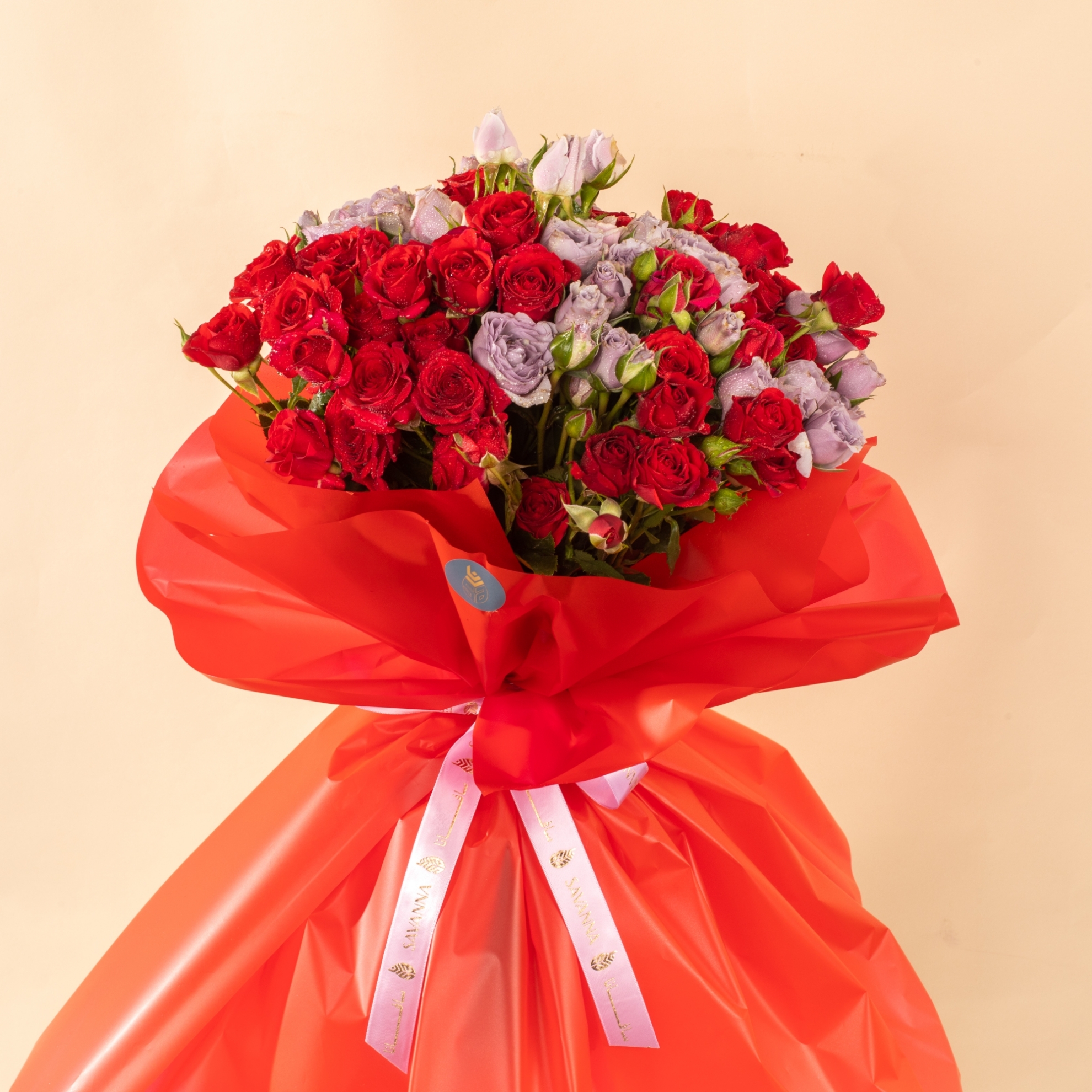 Picture of Baby Rose Red and Purple Hand Bouquet