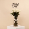Picture of Savanna Flowers  Vase | 25 White Roses