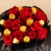 Picture of Red Rose And Chocolate Hand Bouquet 12Pcs