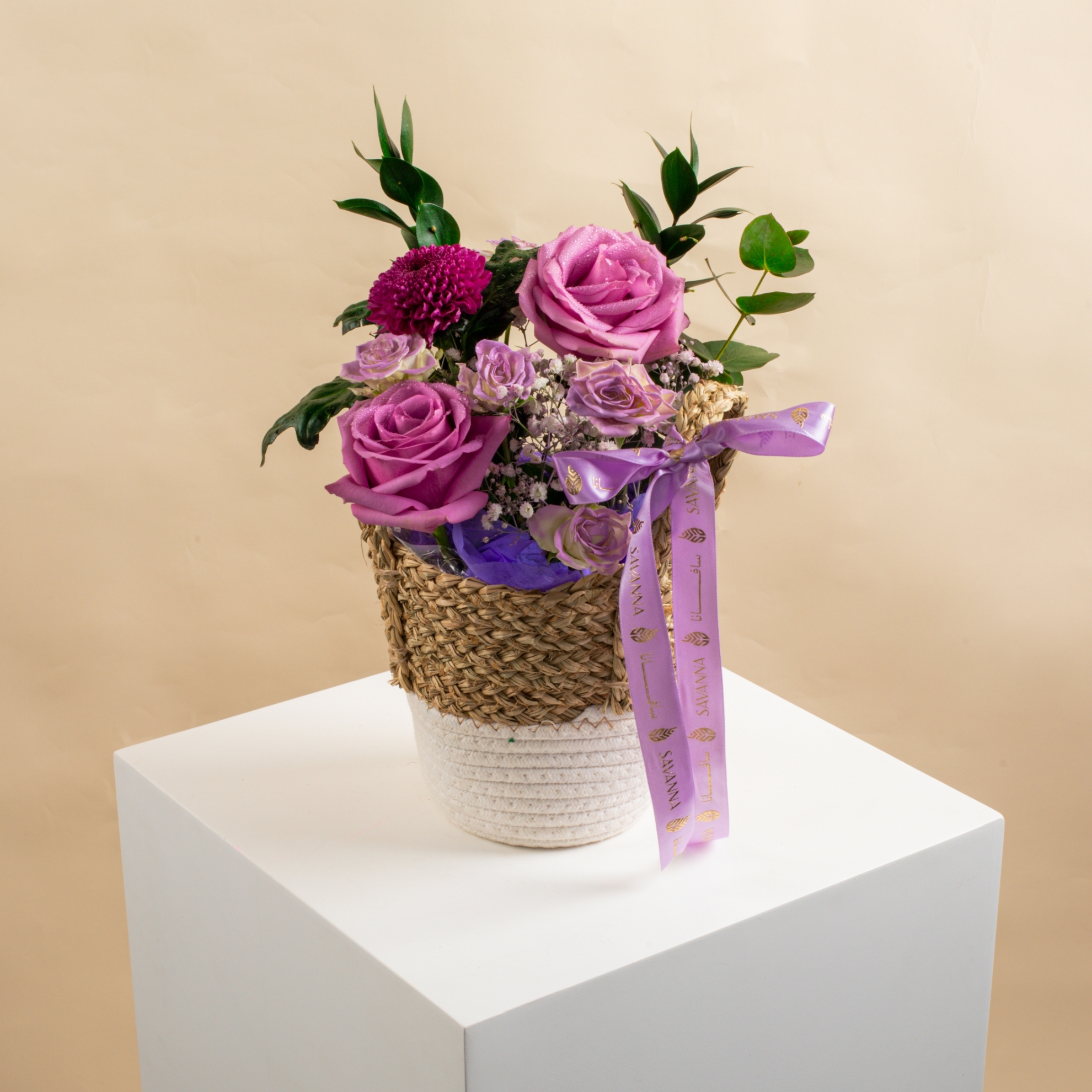 Picture of Purple Flowers Basket