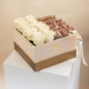 Picture of Flowers Box | White Roses And Nuts Chocolate 21Pcs