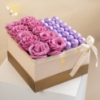 Picture of Flowers Box |Purple Roses And Chocolate 21Pcs