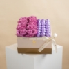 Picture of Flowers Box |Purple Roses And Chocolate 21Pcs
