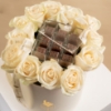 Picture of Flowers Box |White Roses And Chocolate 9Pcs