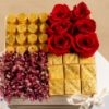 Picture of Flowers Box | Red Roses And Chocolate 25Pcs