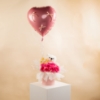 Picture of Fuchsia Pink Box | Chocolate 4Pcs  And Balloon