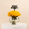 Picture of Savanna Vase | Yellow Roses