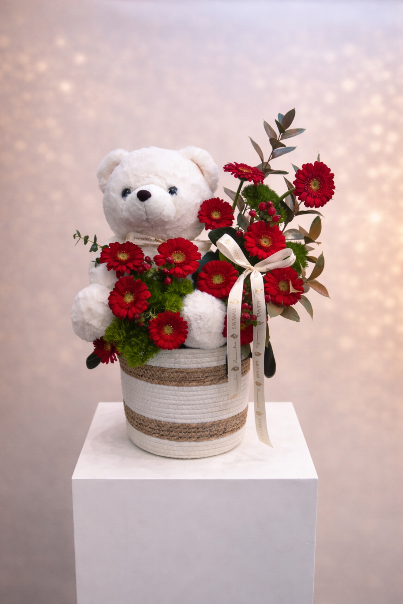 Picture of Flowers Basket |Teddy Bear